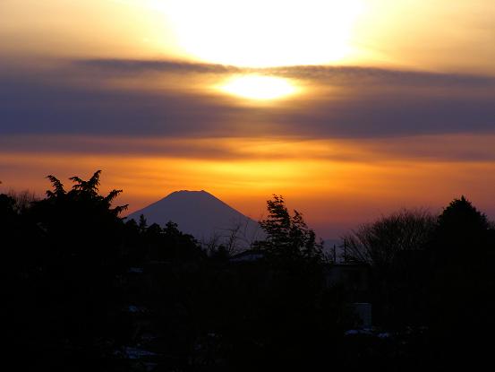 富士山に夕日-4.JPG